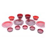 Arcoroc Classic Ruby Red Plates & Bowls