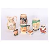 Vtg. Face Mugs& Decorative Pitchers, Royal Coulton