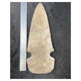 Large Chipped Hoe from Illinois Indian Artifact Ar