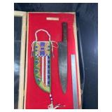 Northern Plains Sioux Stlye Beaded Knife Sheath Am