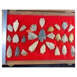 Frame of Exceptional Arrowheads, Wooden Frame is i