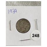 1939 Mercury Dime Silver Coin