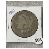 1881 Morgan Silver Dollar Coin