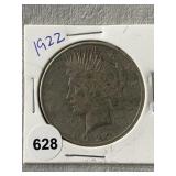 1922 Peace Silver Dollar Coin