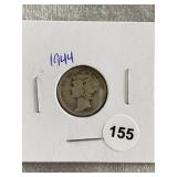 1944 Mercury Dime Silver Coin