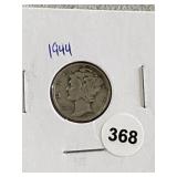 1944 Mercury Dime Silver Coin