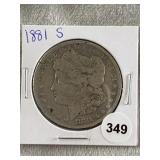 1881 S Morgan Silver Dollar Coin