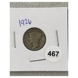 1926 Mercury Dime Silver Coin