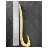 Large Engraved Bone Hook