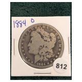 1884 O Morgan Silver Dollar Coin