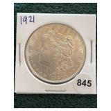 1921 Morgan Silver Dollar Coin