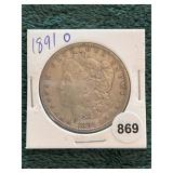 1891 O Morgan Silver Dollar Coin