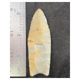 3 & 1/8" Clovis from Tennessee Indian Artifact Arr