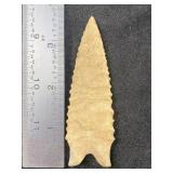 Dalton 3 & 1/2" Arrowhead Indian Artifact from Mis