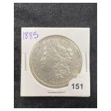 1885 Morgan Silver Dollar Coin