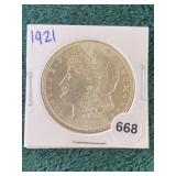 1921 Morgan Silver Dollar Coin