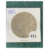 1882 Morgan Silver Dollar Coin