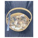 Large Basket with Arrowheads Indian Artifact Arrow