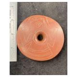 Engraved Catlinite Ear Spool Indian Artifact Arrow