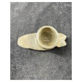 Fish Effigy Stone Pipe Indian Artifact Arrowhead