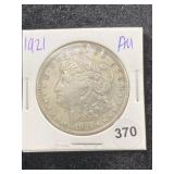 1921 AU Morgan Silver Dollar Coin