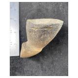 Pottery Pipe Indian Artifact Arrowhead