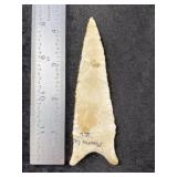 Dalton Indian Artifact Arrowhead