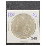 1900 AU Morgan Silver Dollar Coin