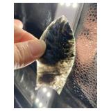 Obsidian Clovis Indian Artifact Arrowhead