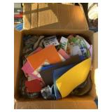 Box of School/Art Supplies & Decor