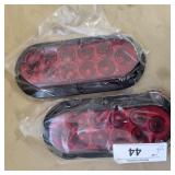 (2)  RED LED 2"X6" FLUSH MOUNT TAIL LIGHTS