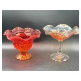 Viking Glass Ruby Red Compote