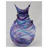 Signed David Goldhagen "Teardrop" Art Glass Vase