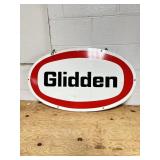 Double sided hanging Glidden paints sign