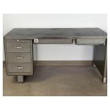 5 x 2 1/2 ft Vintage Metal Tanker Desk