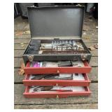 Alltrade 3 drawer tool box with contents