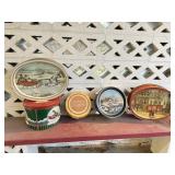 5PC lot of vintage Christmas tins