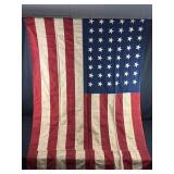 48 star American flag Bull Dog Bunting