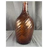 Amber Duraglas Swirl Pattern Bottle Art Deco 1940