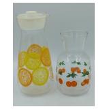 2 Vintage Juice Carafes