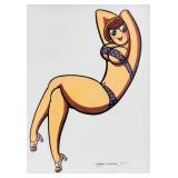 Eugene Mumaw Polkadot Bathing Suit Girl Pin Up Art