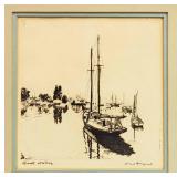 Lionel Barrymore Quiet Waters Signed Etching