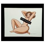 Eugene Mumaw Nude Girl Cartoon Pin Up Art