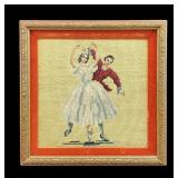 Vtg. 12X12 Ballet Dancers Needlepoint Wall Decor