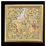 11X11 Gold Framed Hunting Scene Wall Tapestry