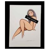 Eugene Mumaw Nude Girl Cartoon Pin Up Art