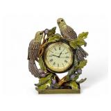 Jay Strongwater Lovebirds Enameled Desk Clock