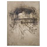 Joseph Pennell Train Station Etching