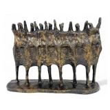 Krishna Reddy "Demonstrators" Rein Bronze