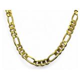 14K Yellow Gold Italian Figaro Chain Necklace